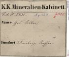 Etiketten zu Silber Gediegen (NHMW-MIN-Aq586)